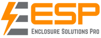 Logo of ESP Enclosure Solutions Pro with orange and gray design on a white background