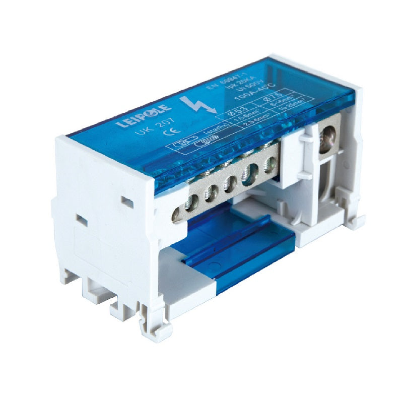 Leipole UK207 2-Pole Power Distribution Block 100A 500V