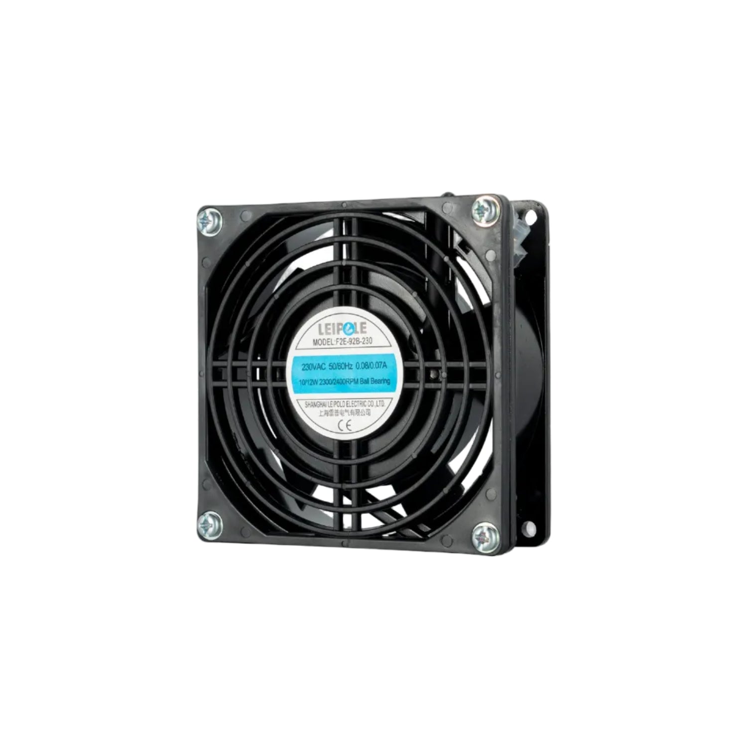 F2E-92S-230 Compact Axial Fan | 92x92mm Cabinet Cooling Fan | 230V AC Sleeve Bearing