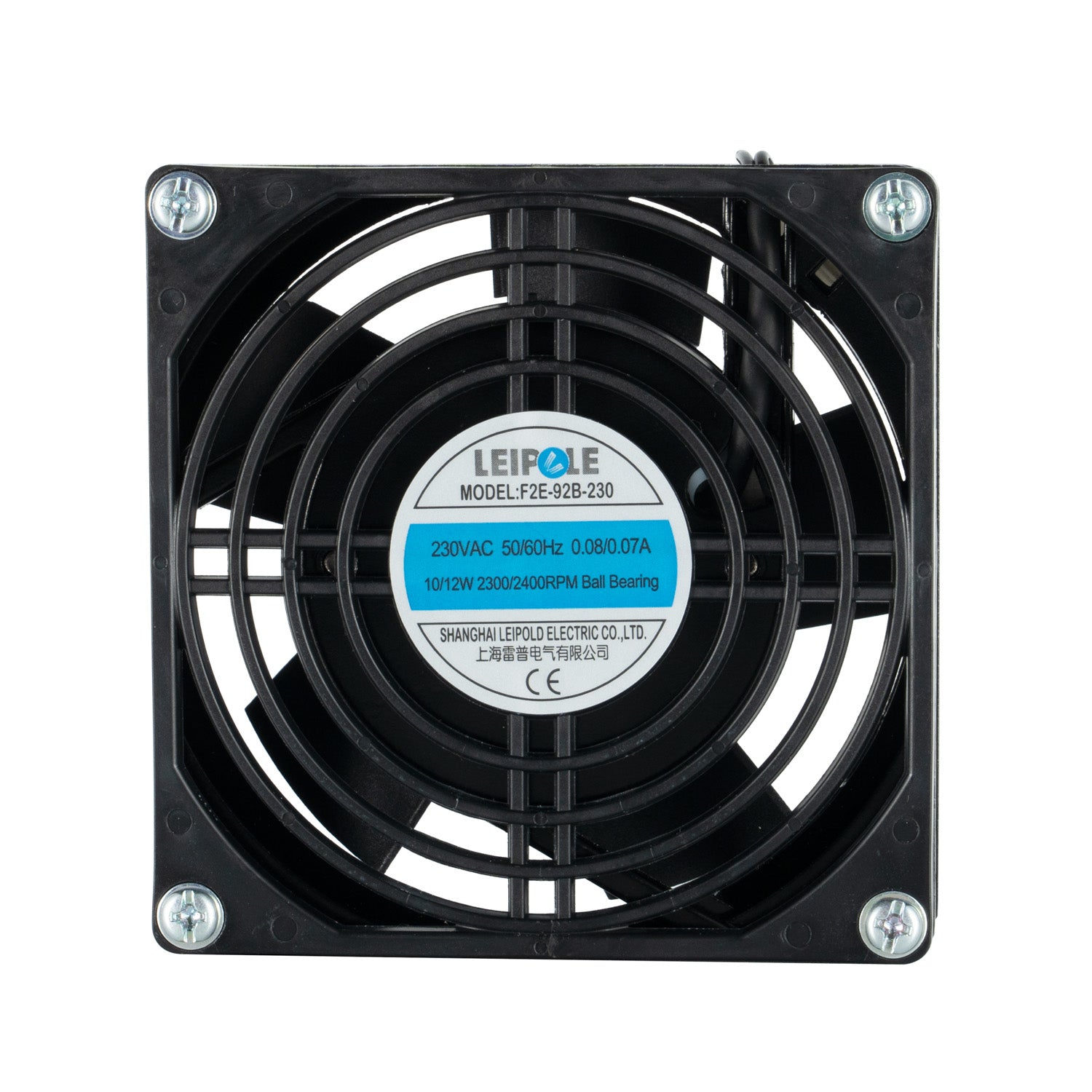 F2E-92S-230 Compact Axial Fan | 92x92mm Cabinet Cooling Fan | 230V AC Sleeve Bearing