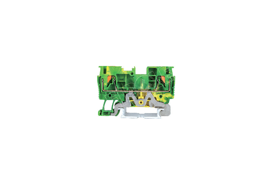 Miniature Ground Spring Terminal JPT1.5-PE DIN Rail Block - Pack of 50