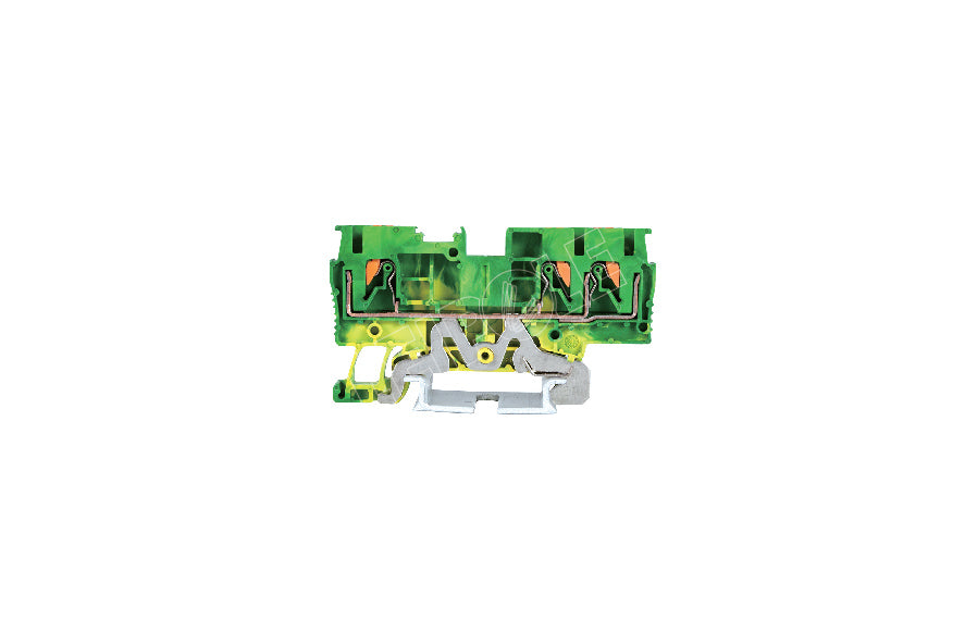 3-Conductor Ground Terminal JPT2.5-TW-PE DIN Rail Block - Pack of 50