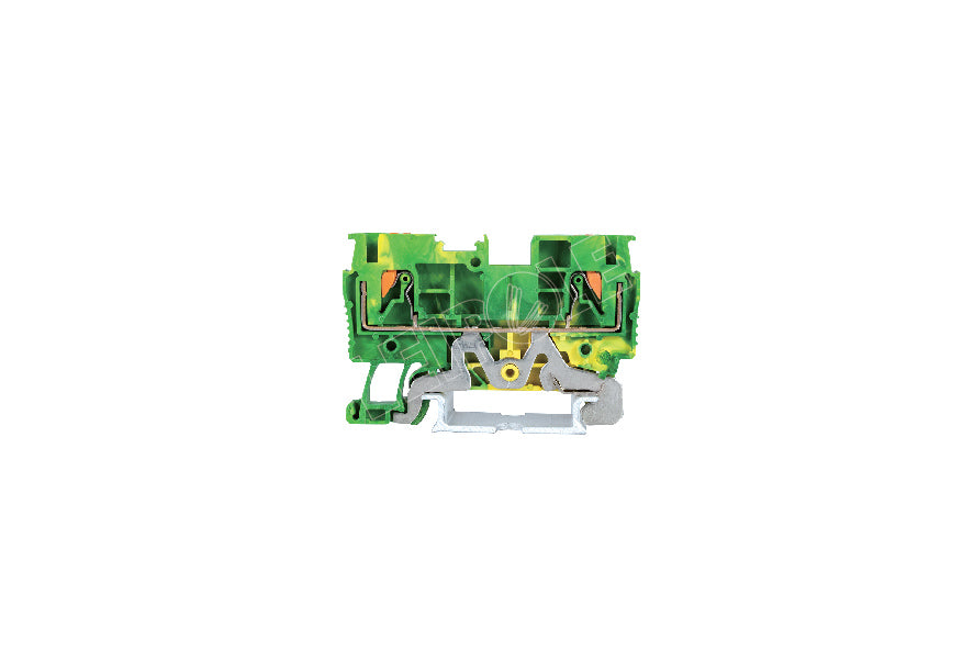 Ground Spring Terminal JPT4-PE DIN Rail Block - Pack of 50