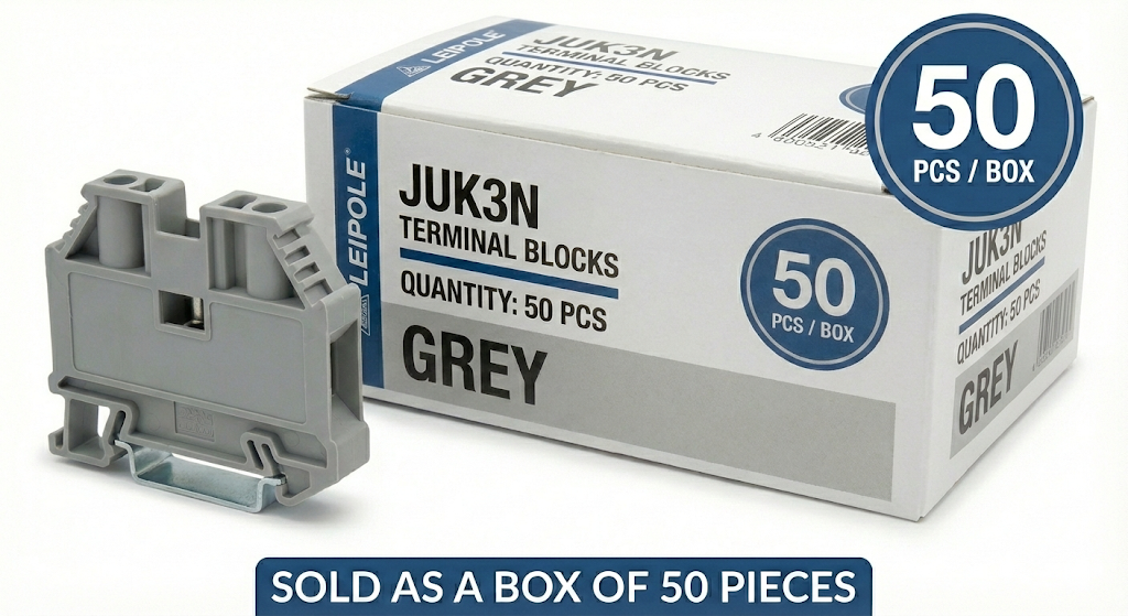Leipole JUK3N Standard Industrial Wire Connector Unit - Pack of 50