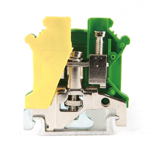 Leipole JUSLKG6 Grounding Terminal Block 6mm DIN Mount - Pack of 50